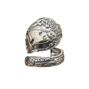 Кольцо в оксидированном серебре
