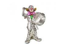 Статуэтка клоун в полосатых брюках в серебренной гальванопластике