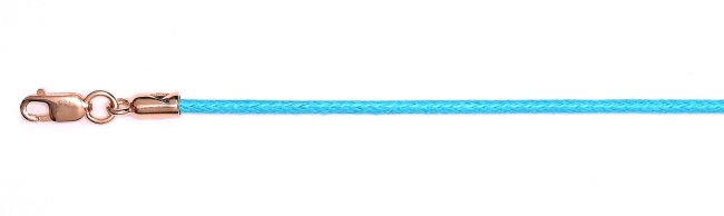 Гайтан текстильный с позолоченной застежкой(голубой)