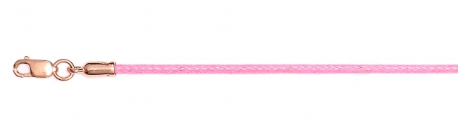 Гайтан текстильный с позолоченной застежкой(розовый)