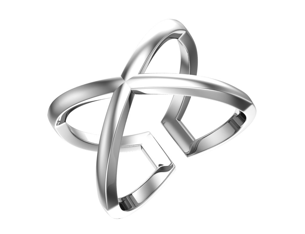 Кольцо на фалангу в серебре