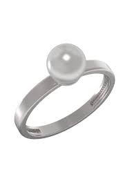 Кольцо в серебре с жемчугом